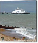 Eastbourne Beach And Pier Canvas Print