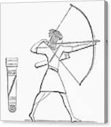 Egyptian Archer And Quiver.  From The Imperial Bible Dictionary, Published 1889 Canvas Print