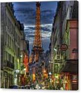 Eiffel Over Paris Canvas Print