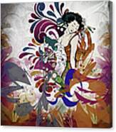 Elegant Geisha Girl Canvas Print