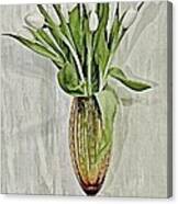 Elegant White Tulips Canvas Print