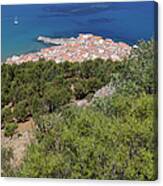 Elevated View Of Cefalu In Sicily Canvas Print