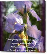 Encouraging Iris Canvas Print