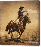 End Of Trail Mounted Shooting Canvas Print