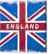 England Distressed Union Jack Flag Canvas Print