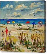 Enjoying Siesta Beach Canvas Print