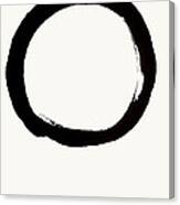 Enso Circle With Mushin Calligraphy Canvas Print