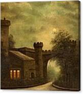 Entrance To Towneley Park, By Moonlight Canvas Print