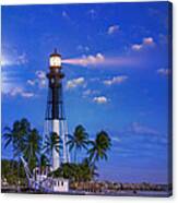 Evening At The Lighthouse Canvas Print