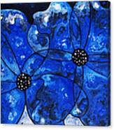 Evening Bloom Blue Flowers By Sharon Cummings Canvas Print