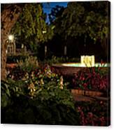 Evening In The Garden Prescott Park Gardens At Night Canvas Print