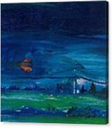 Evening Landscape Oil On Canvas Canvas Print