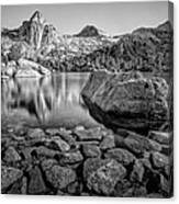 Evening Serenity Black And White Canvas Print