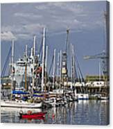 Falmouth Harbour And Docks Canvas Print