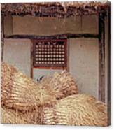 Farming Village Photograph - Korean Bales Canvas Print