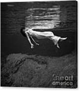 Fashion Model Floating In Water, 1947 Canvas Print
