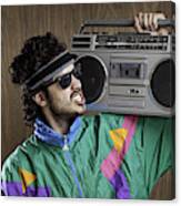 Fashion Of The 1980's & 90's With Boombox Canvas Print