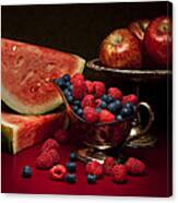 Feast Of Red Still Life Canvas Print