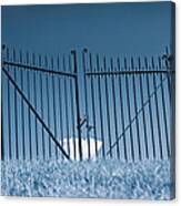 Fence And Cloud Canvas Print