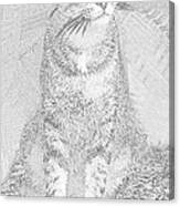Feral Cat Ms.kit Contemplates A Squirrel Canvas Print