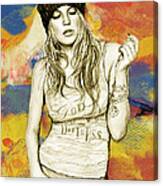 Fergie - Stylised Drawing Art Poster Canvas Print