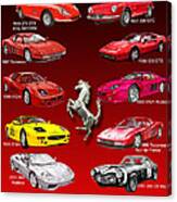 Ferrari Sports Car Poster Canvas Print