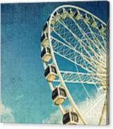 Ferris Wheel Retro Canvas Print