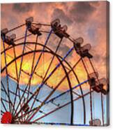 Ferris Wheel Sunset Canvas Print