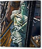 Figurehead On The Bow Of The Sailing Ship The Star Of India Canvas Print