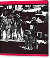 Film Homage Charles Chaplin The Gold Rush 1925 Camera Crew Collage 2010 Canvas Print