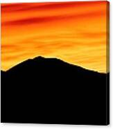 Fire Sunset On Utah Oquirrh Mountains Canvas Print