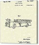 Fire Truck 1940 Patent Art Canvas Print