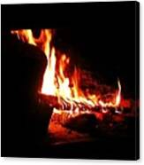 #fire #winter #montevideo Canvas Print