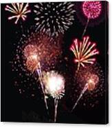 Fireworks At St. Albans Bay Canvas Print