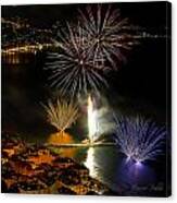 Fireworks Laigueglia 2013 3192q - Ph Enrico Pelos Canvas Print