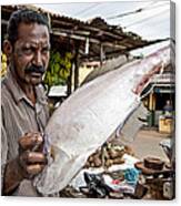 Fish Vendor Canvas Print