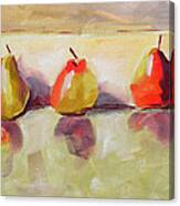 Five Pears Canvas Print