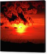 Flaming Sunset Canvas Print