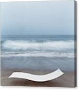 Flexy Batyline Mesh Curve Chaise On Malibu Beach Canvas Print