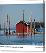 Floating Fish Shack Bay Of Fundy Nb Canvas Print