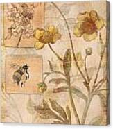 Flora Bumble Bee Canvas Print