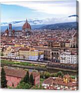 Florence From Piazza Michelango, Italy Canvas Print