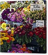 Flower Market Canvas Print