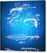 Fly Fishing Bait Patent Blueprint Drawing Canvas Print