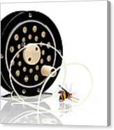 Fly Fishing Reel With Fly Canvas Print
