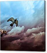 Flying Before The Storm Canvas Print