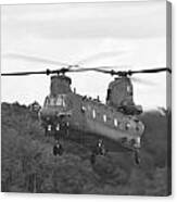 Flying Chinook Canvas Print