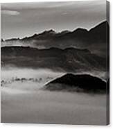 Fog In The Malibu Hills Canvas Print
