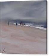 Fog On Folly Field Beach Canvas Print