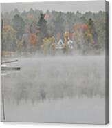 Foggy Morning Small Lake, New Hampshire Canvas Print